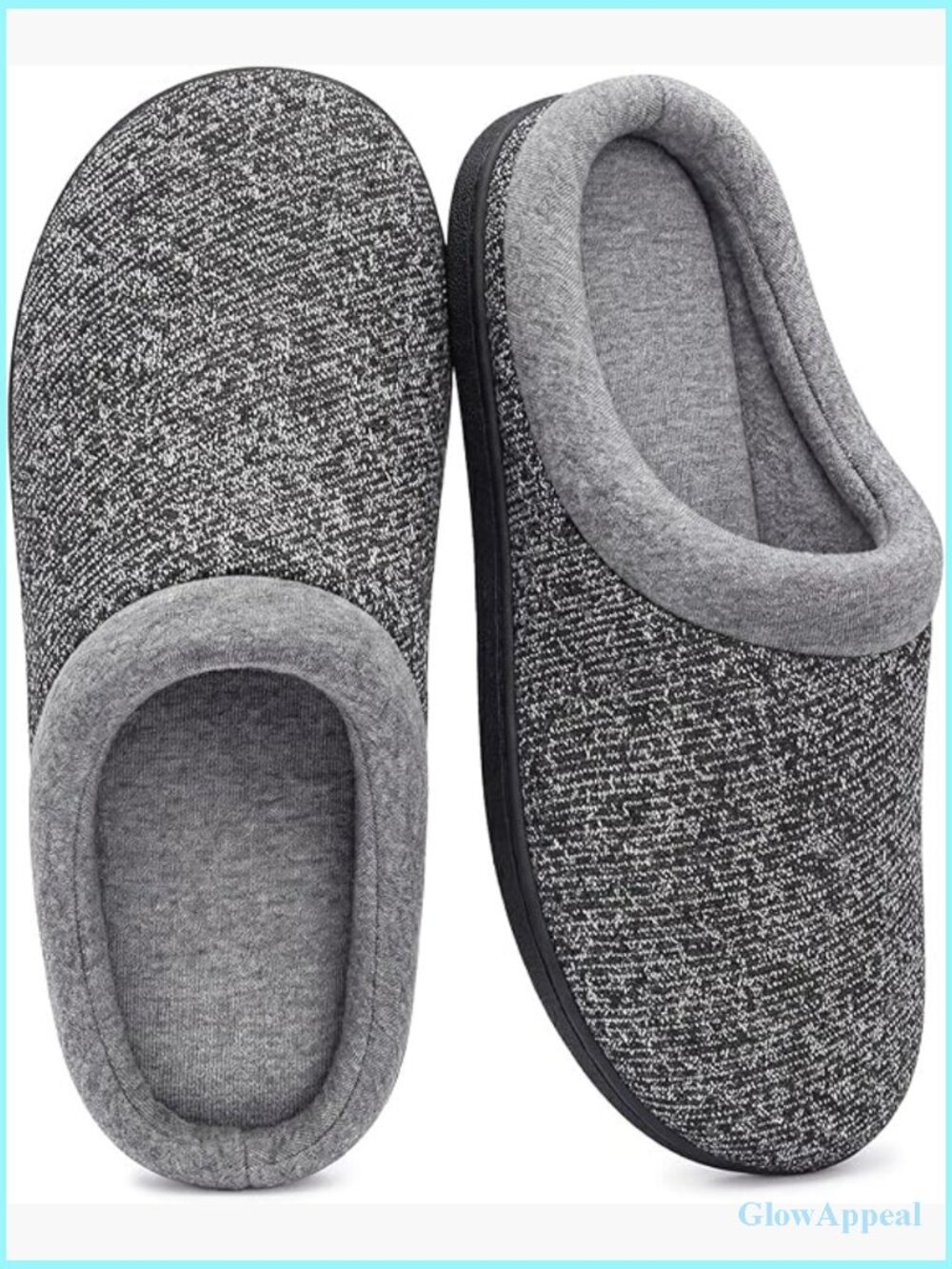 Women's Knit Memory Foam Slippers - Anti-Slip Sole, Warm & Soft House Shoes